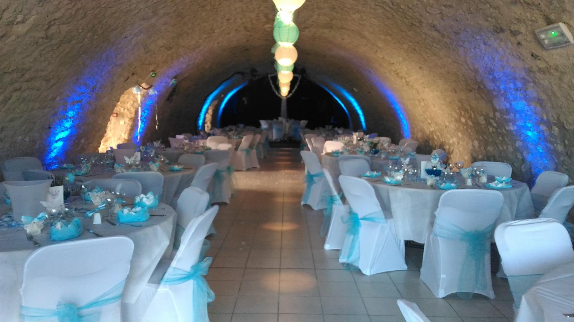 Déco lumière salle repas Mariage